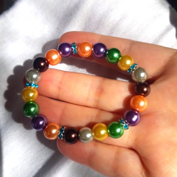 (6-7")🆕📿🔥FREE w/Purchase Glass Pearl Bead Stretch Bracelet🔥 - Picture 5 of 5